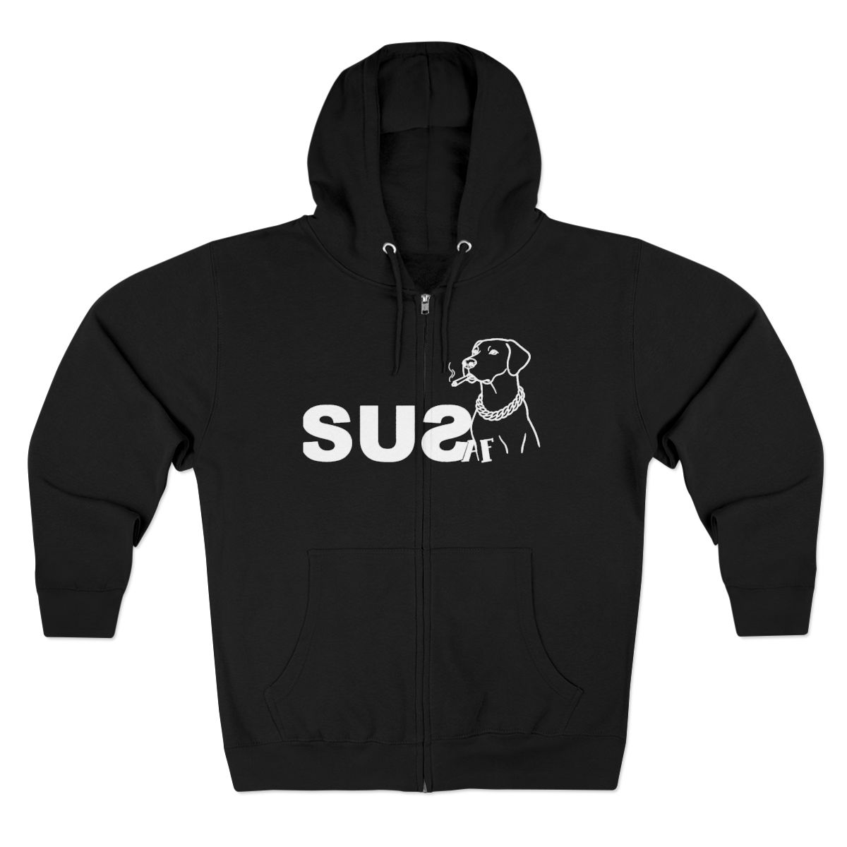 SUS zip-front hoodie